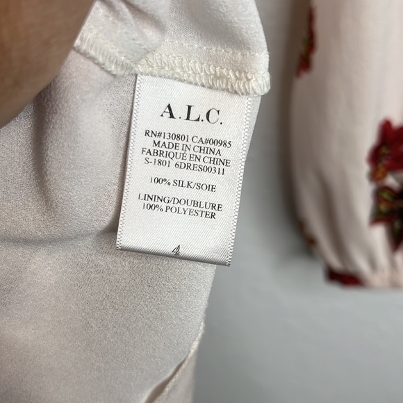 A.L.C. Rori Silk Drop Waist Dress Size 4 - Picture 9 of 10